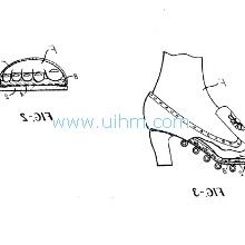 shoe molded by induction heating