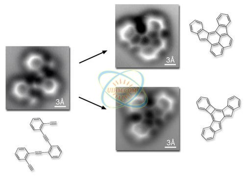 First-ever high-resolution images of a molecule as it breaks and reforms chemical bonds