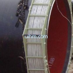 induction preheating steel pipeline